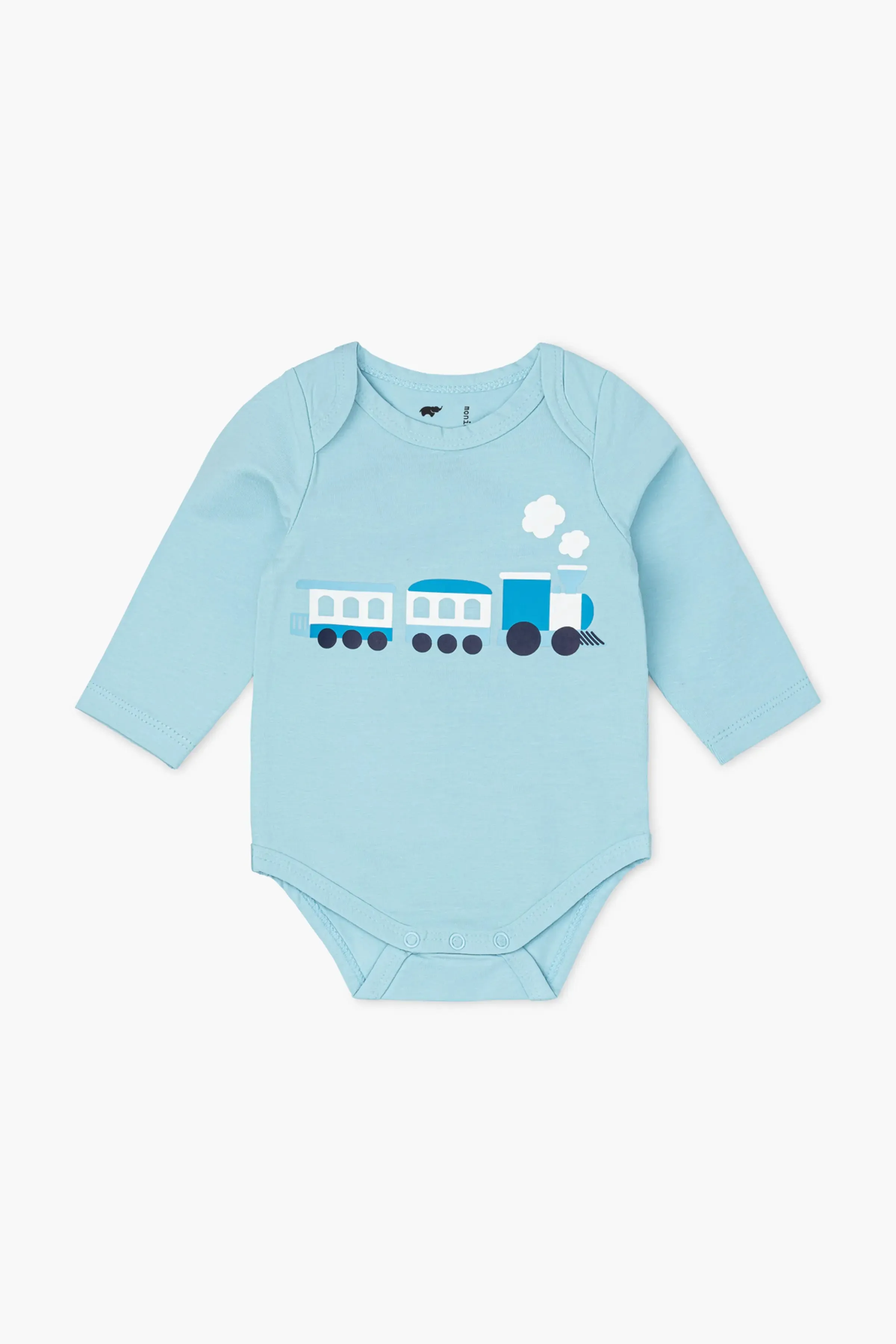 5-Pack Long Sleeve Bodysuit Bundle_Blue Trains