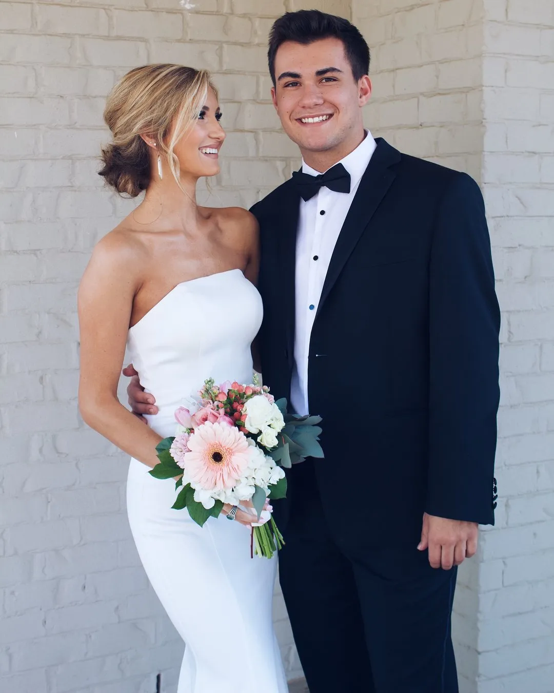 Alluring Satin Strapless Neckline Sweep Train Mermaid Wedding Dresses WD112