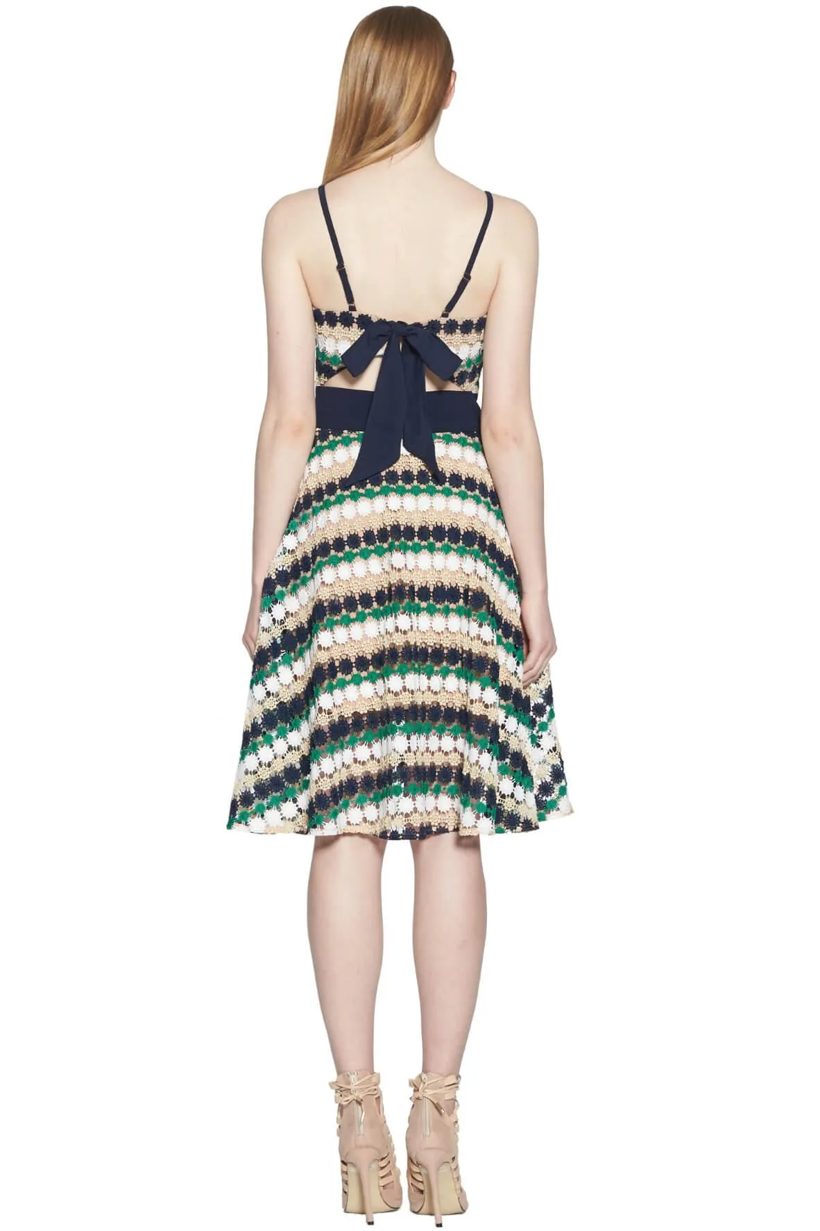 Amelia Tricolor Tie Back Dress