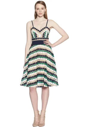Amelia Tricolor Tie Back Dress