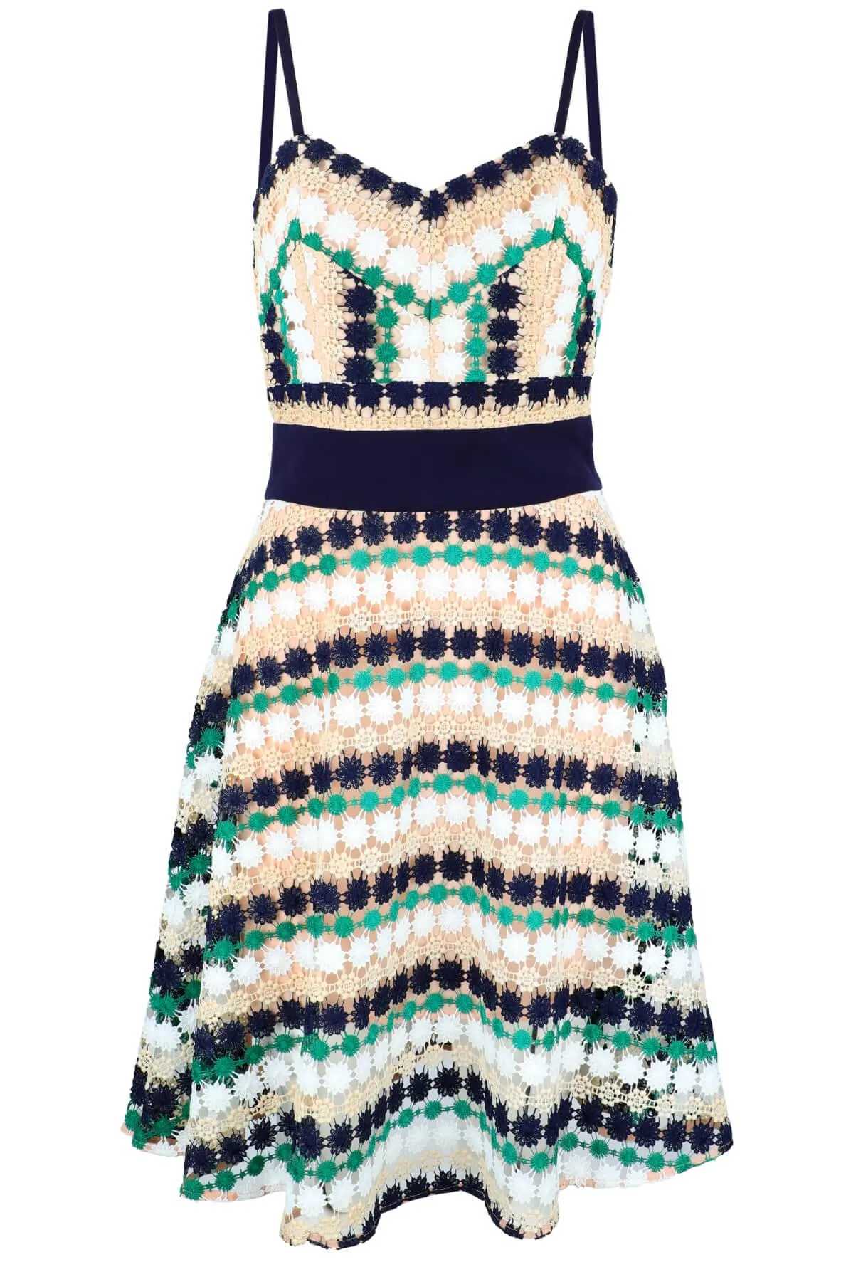 Amelia Tricolor Tie Back Dress