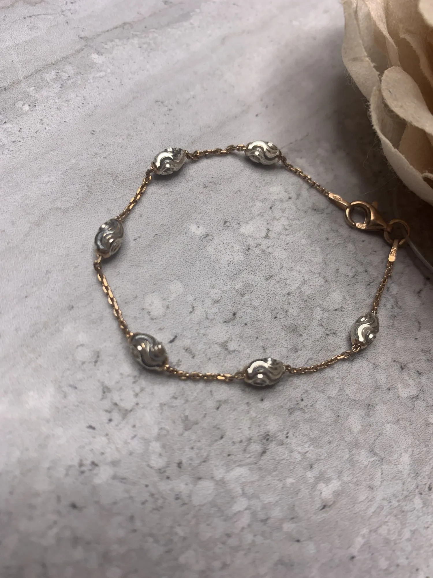 Annabella Childs Plated Rose Gold and Rhodium Bracelet