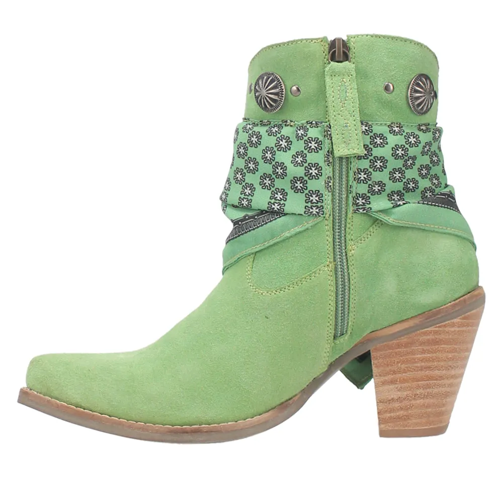 Bandida Paisley Studded Round Toe Cowboy Booties
