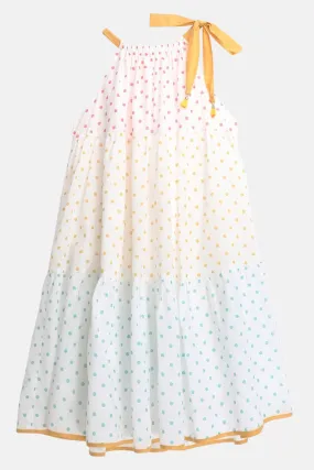 Bellitude Halter Tiered Dress Multi Dot