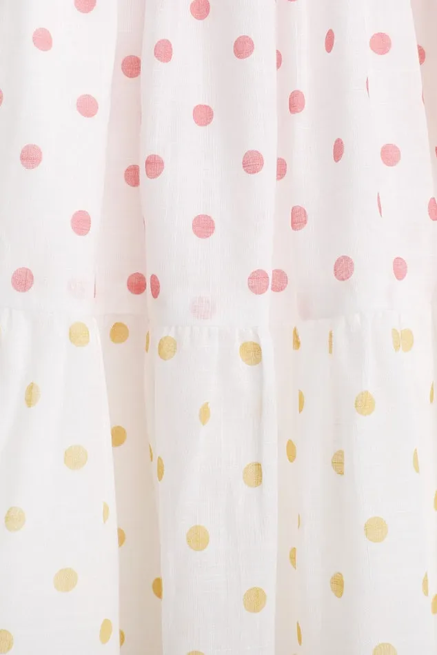 Bellitude Halter Tiered Dress Multi Dot