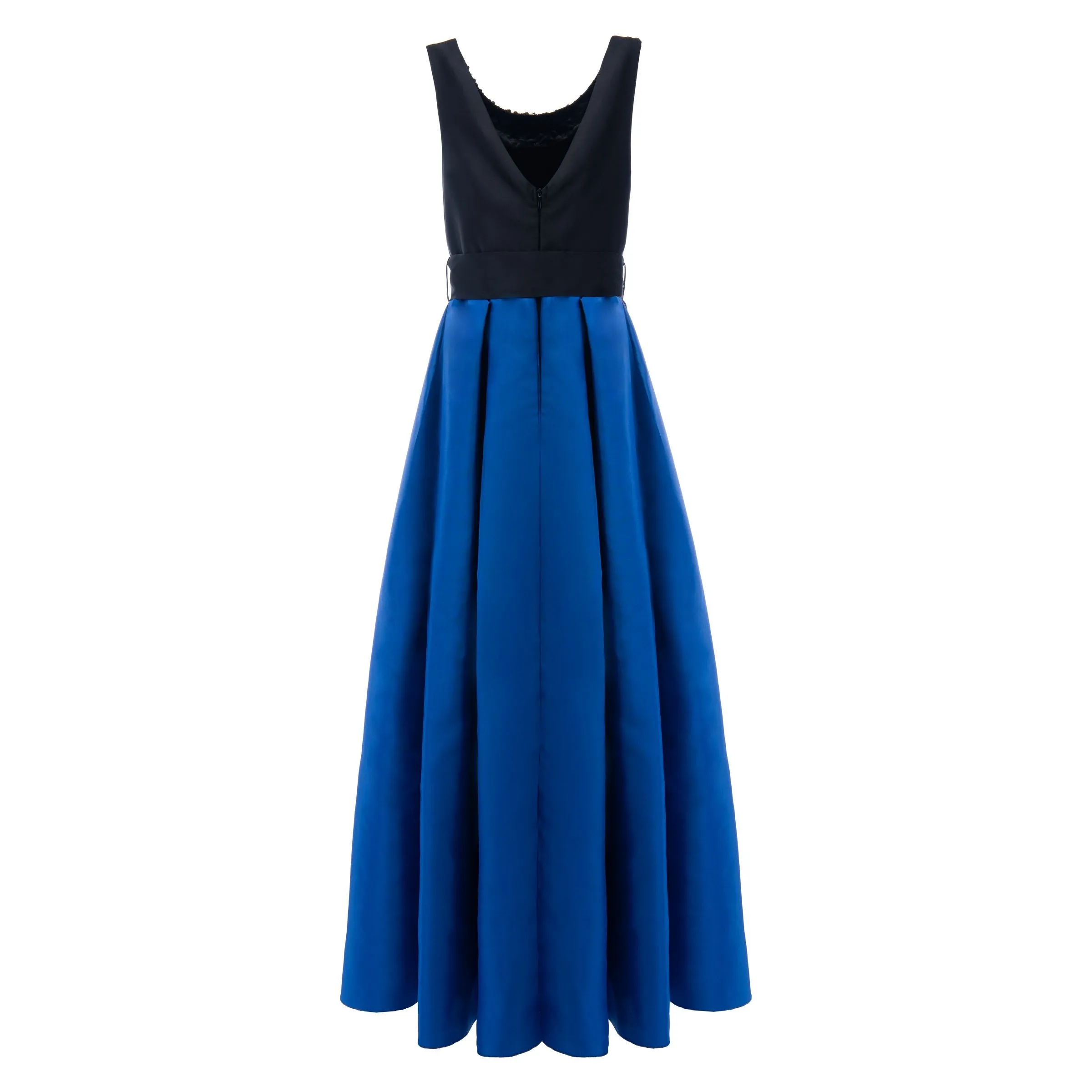 Blue Lucena Sleeveless Gem Gown