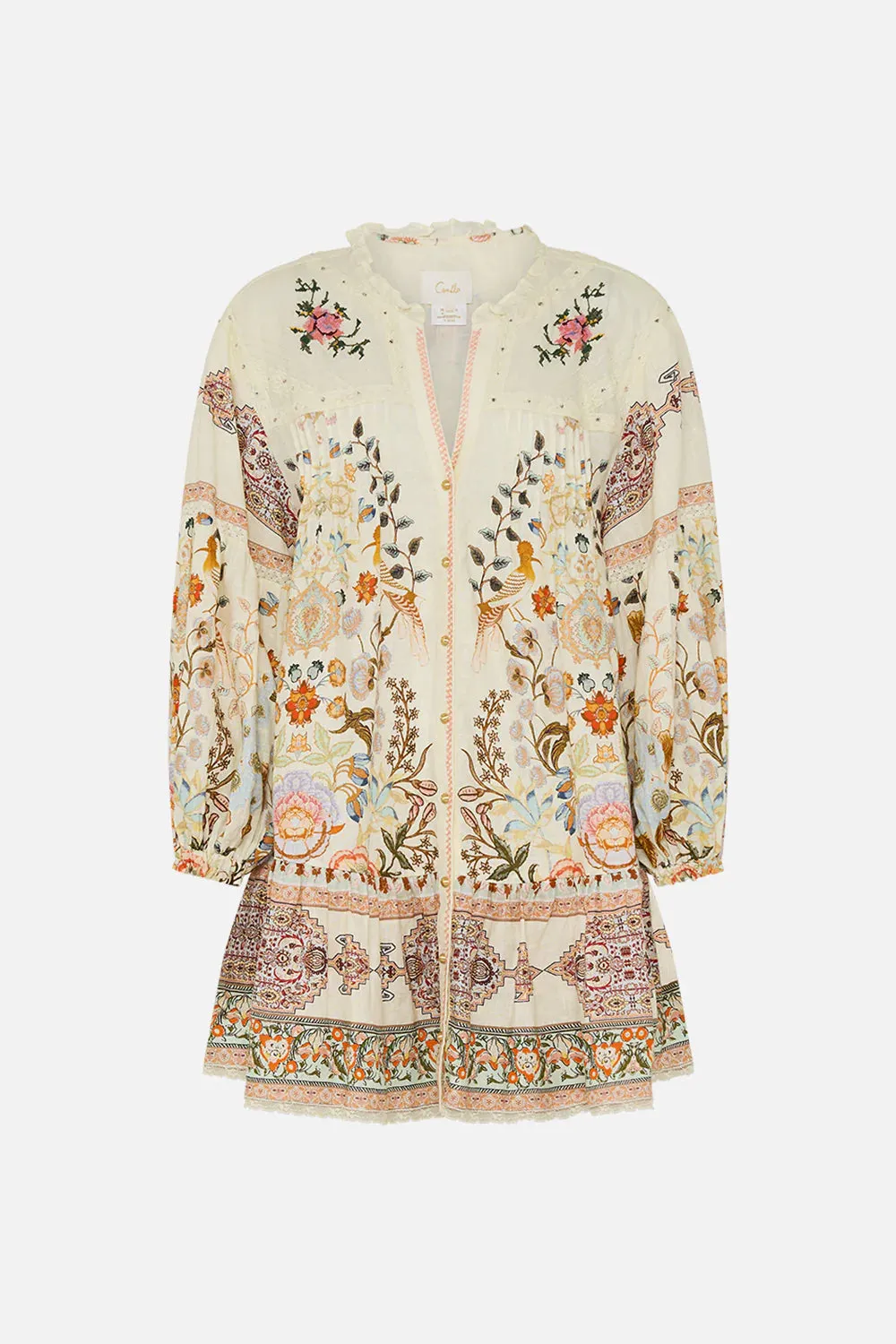 Camilla Pintuck Yoke Short Dress - In Honour Of Heirlooms