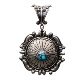 Candelaria Turquoise Concho Pendant | Danny Clark