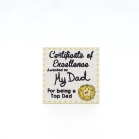 Certificate of Excellence for Dad - Custom Design Tile