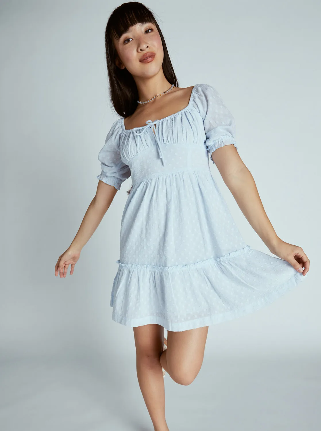 Chloe Kim Venice Daydream Mini Dress - Halogen Blue