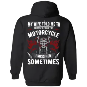 Choose Her or The Motorcycle Hoodie