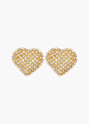 Christa Earrings -- Crystal Antique Gold