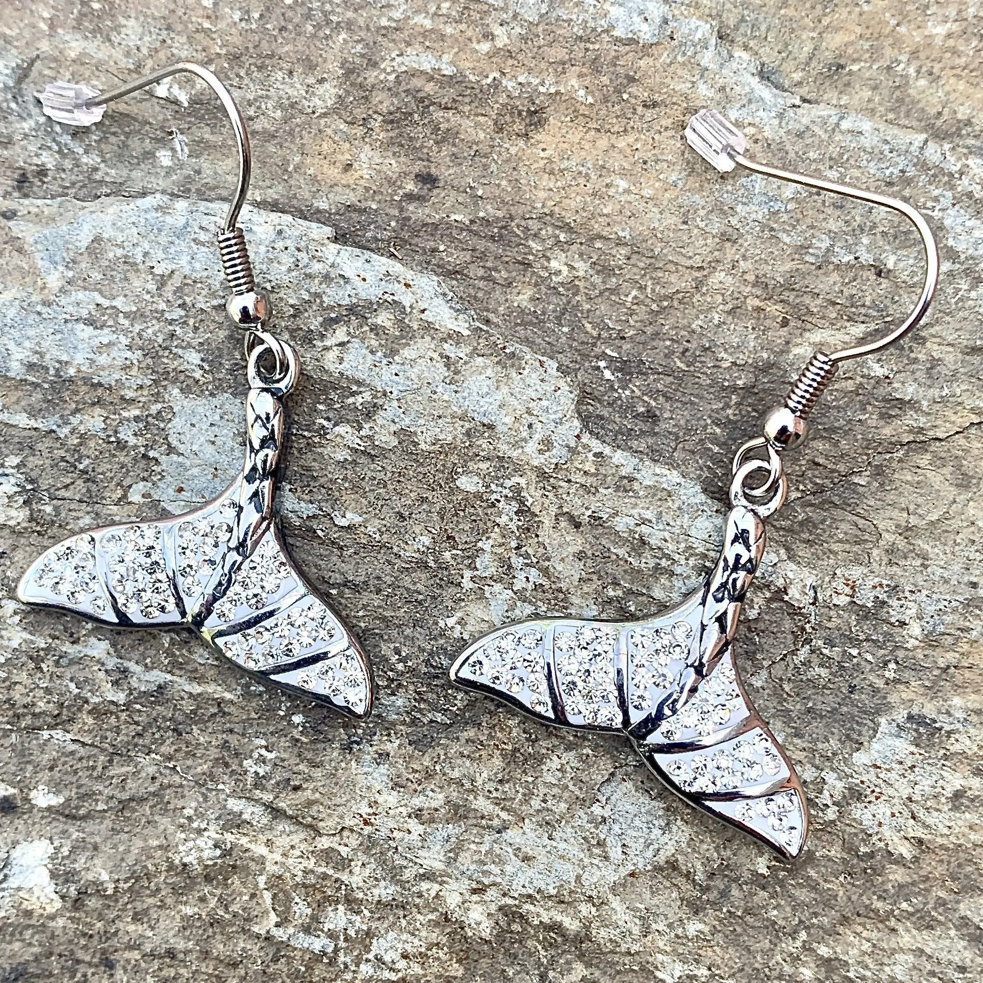 Crystal Mermaid Tail Earrings - AJ24E