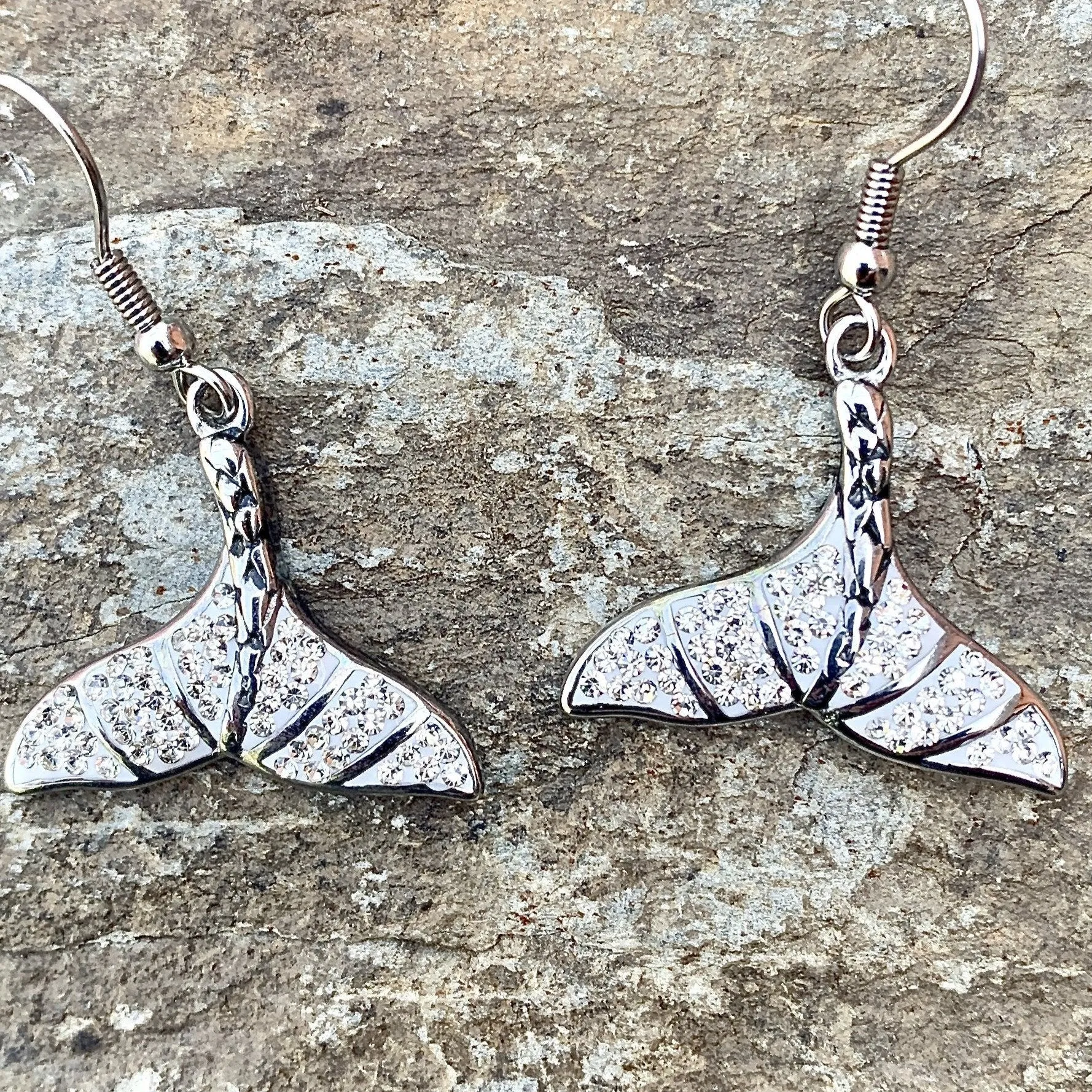 Crystal Mermaid Tail Earrings - AJ24E