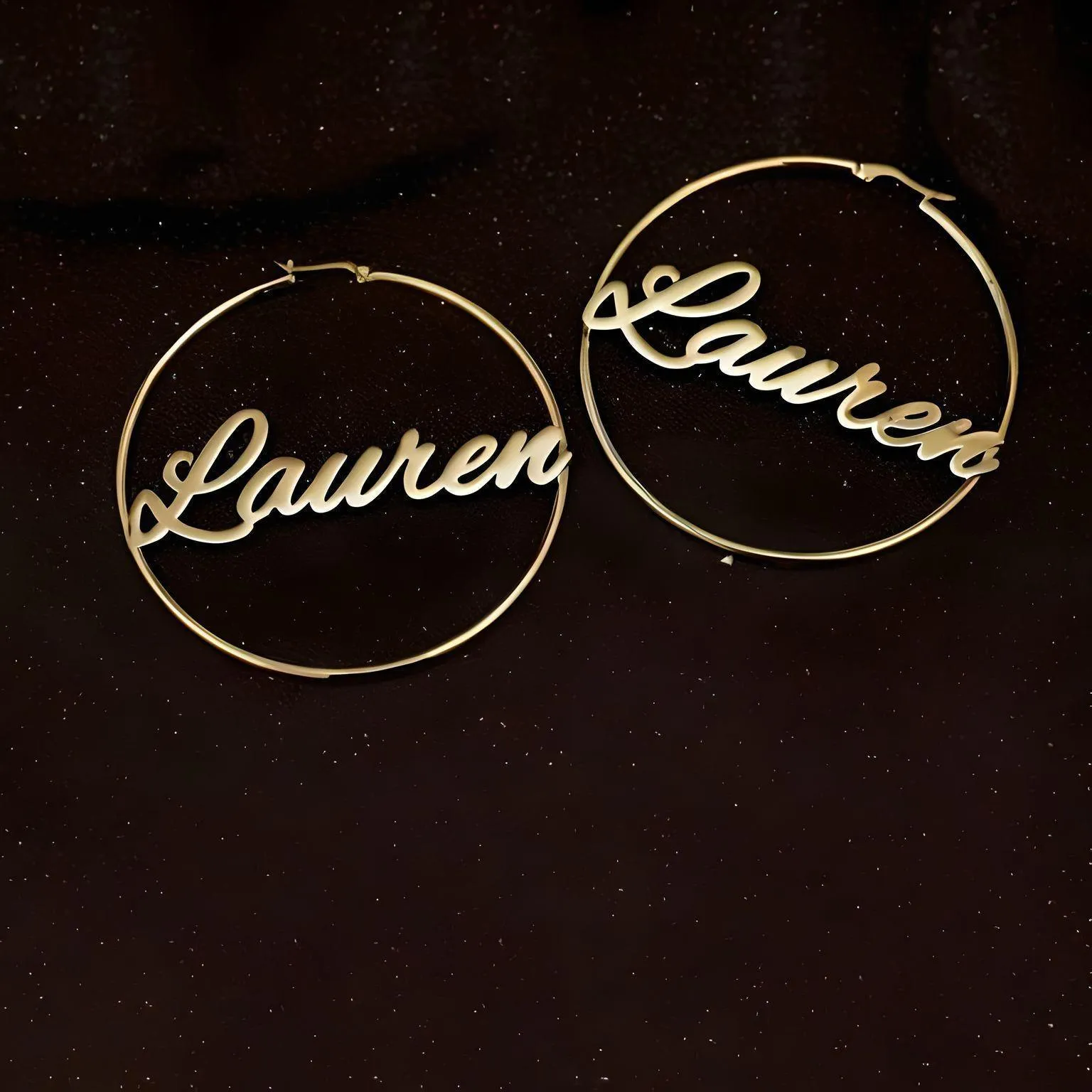 Custom Earrings Personalized Name Hoop Earrings For Women