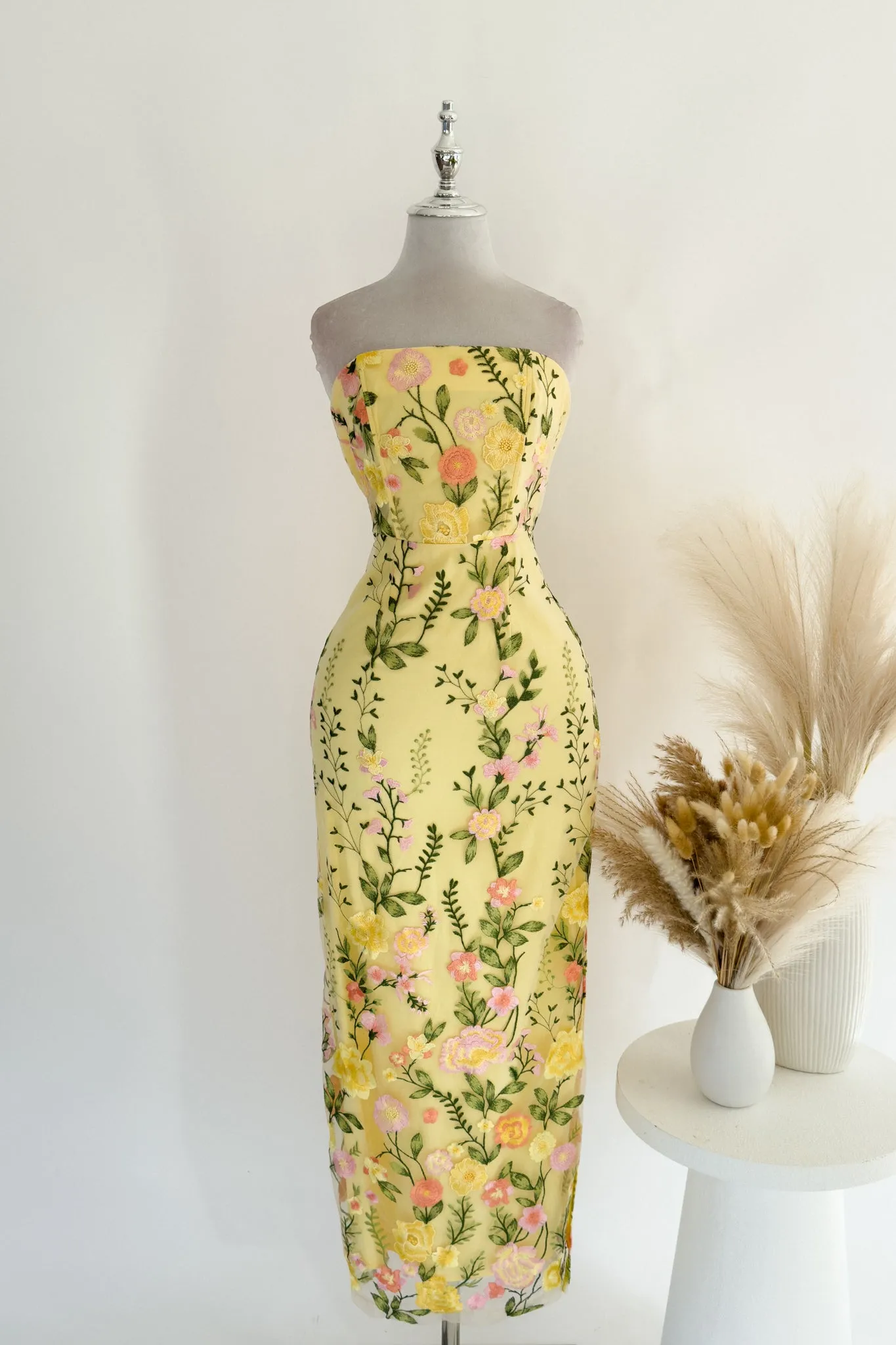 Delilah Floral Maxi Dress - Lemon