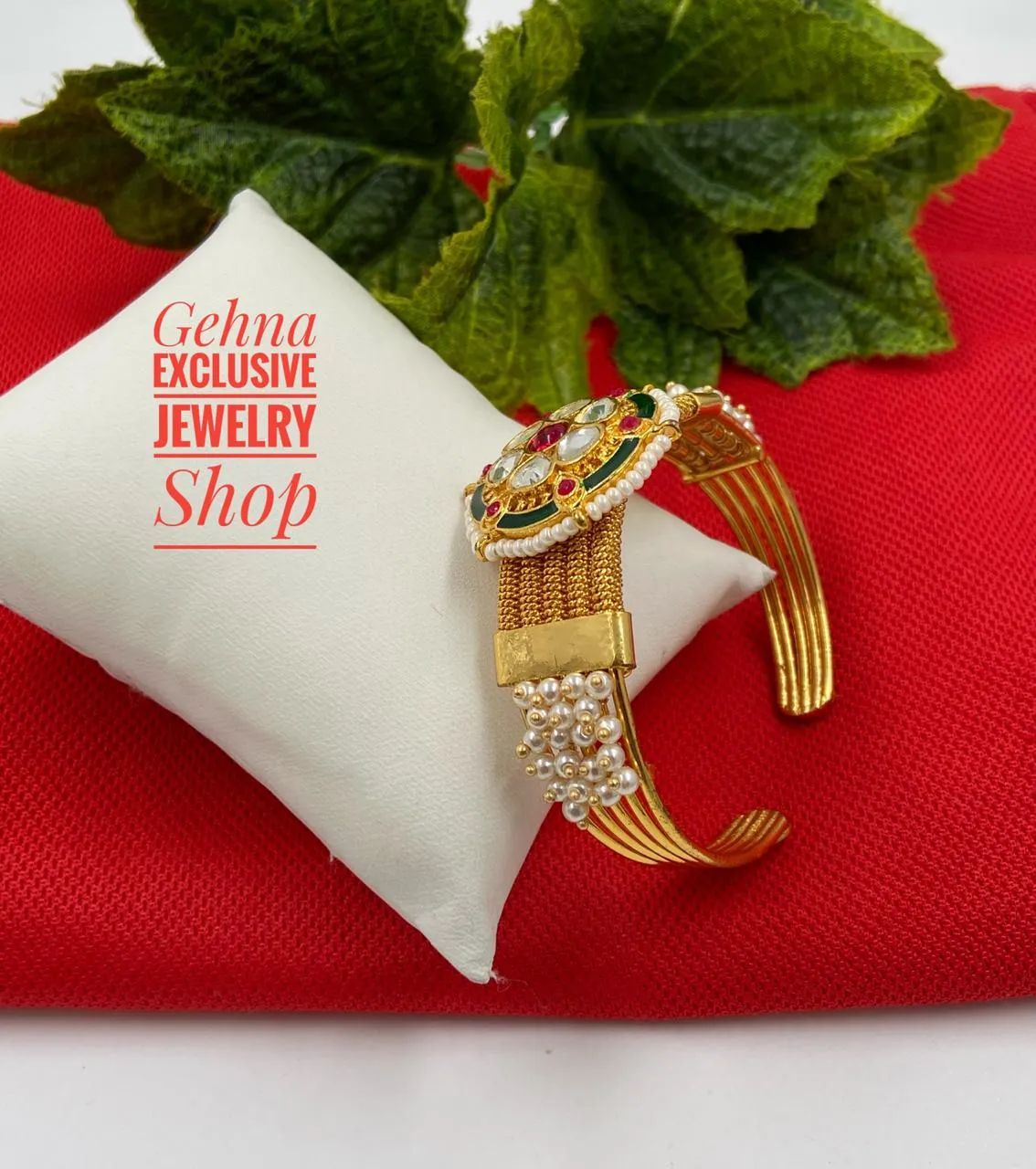 Designer Kundan Bracelet For Ladies By Gehna Shop