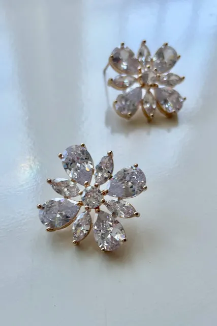 Diamante Star Earrings