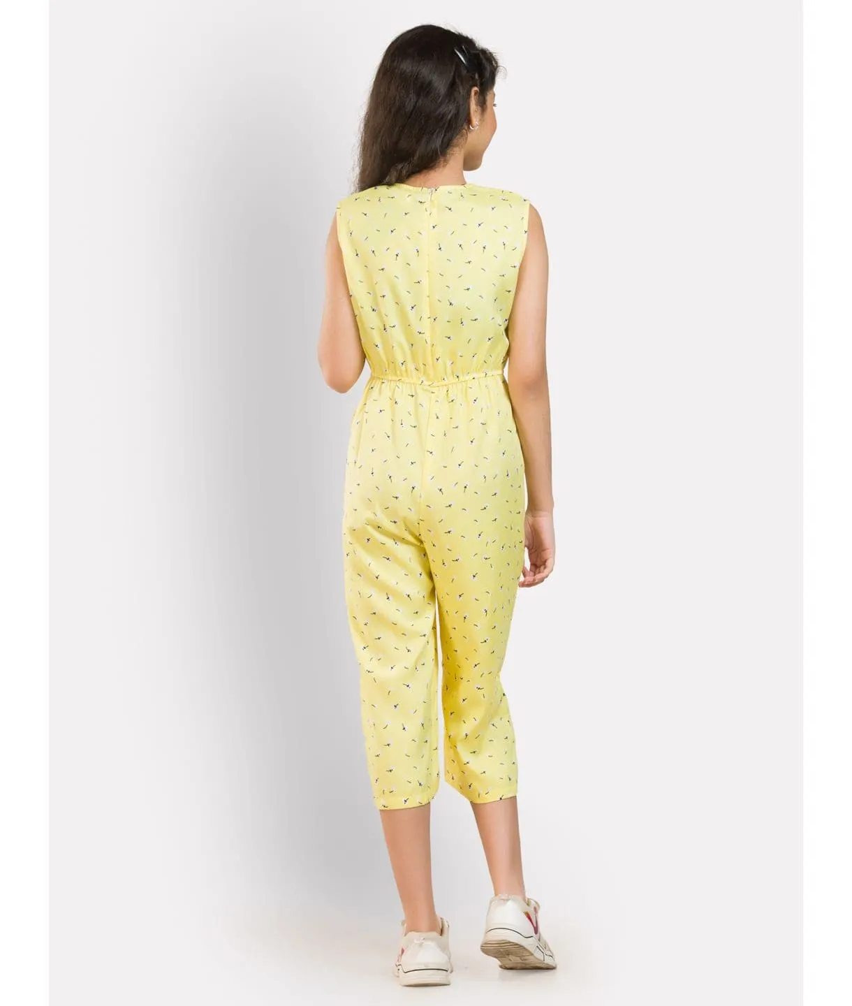 Elasticated Key-hole Jumpsuit for Girls