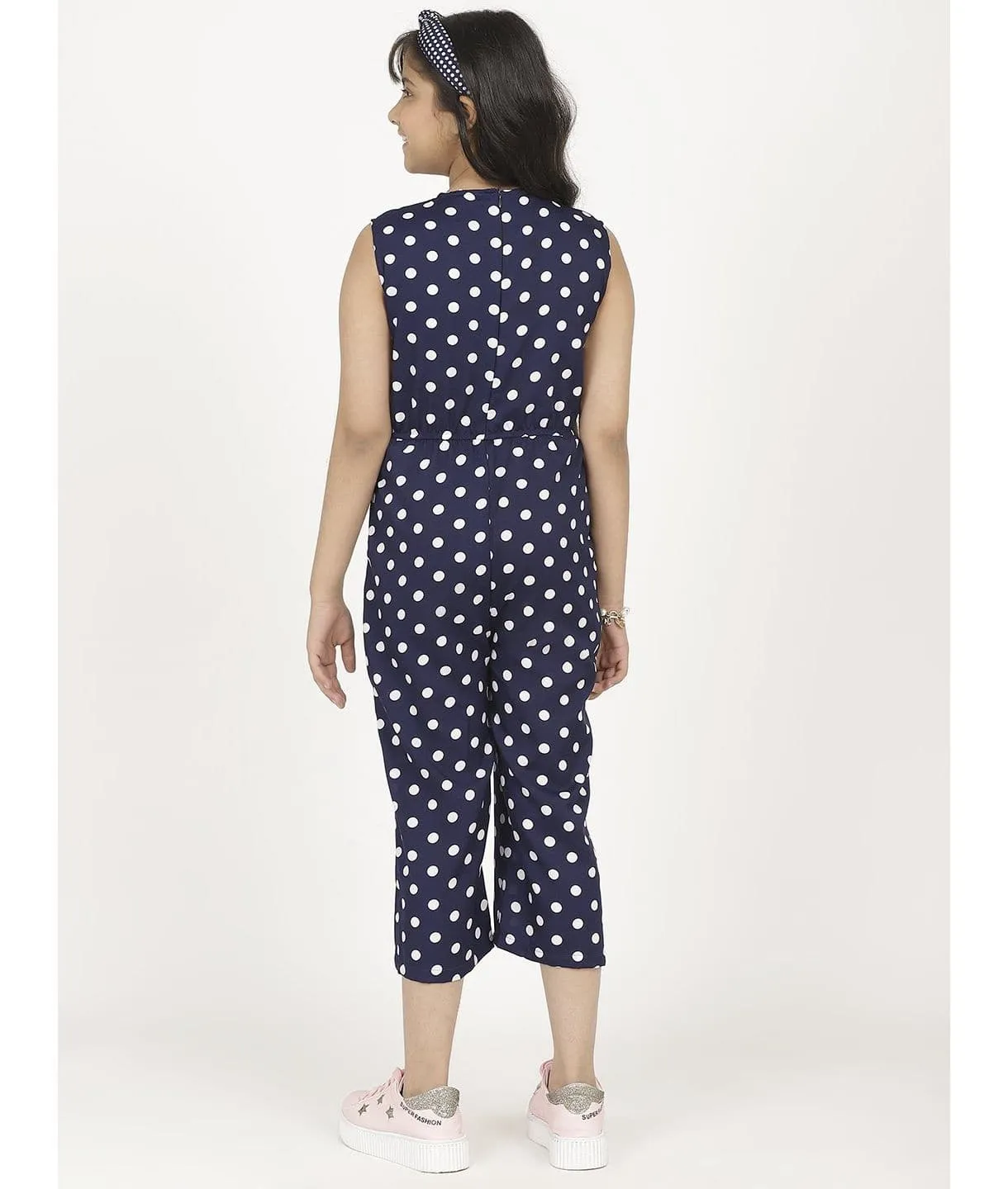 Elasticated Key-hole Jumpsuit for Girls