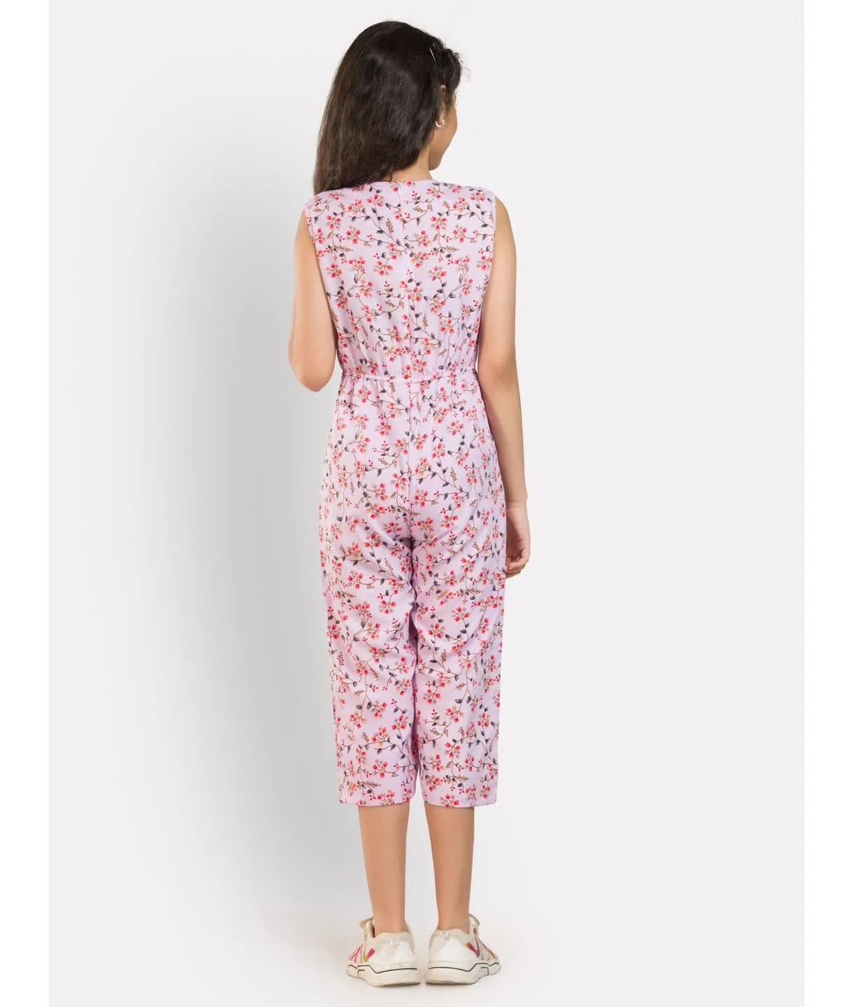 Elasticated Key-hole Jumpsuit for Girls