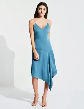 Eleonora Solid Dress in Gulf Stream