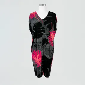 Empire Line Cap Sleeve Dress - Palm Print - Final Sale!