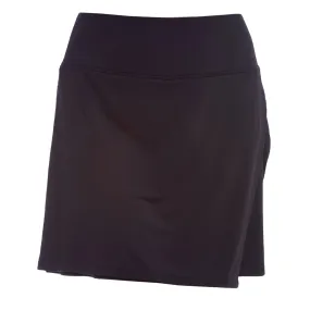 IBKUL Solid Faux Wrap Skort 18"