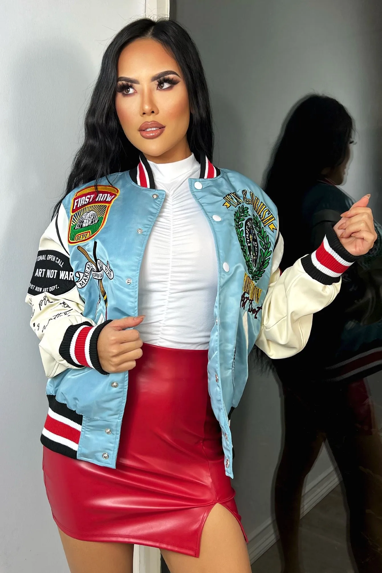 Ivy League Patchwork Varsity Jacket