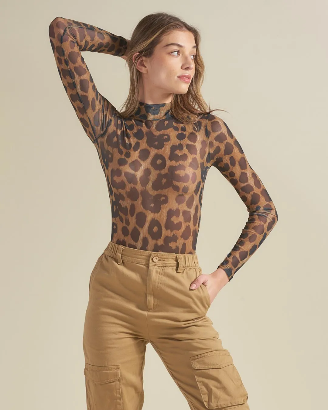 Jaguar Mesh Long Sleeve Bodysuit | Women's