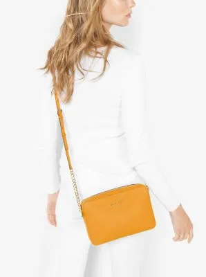 Jet Set Large Saffiano Leather Crossbody Bag