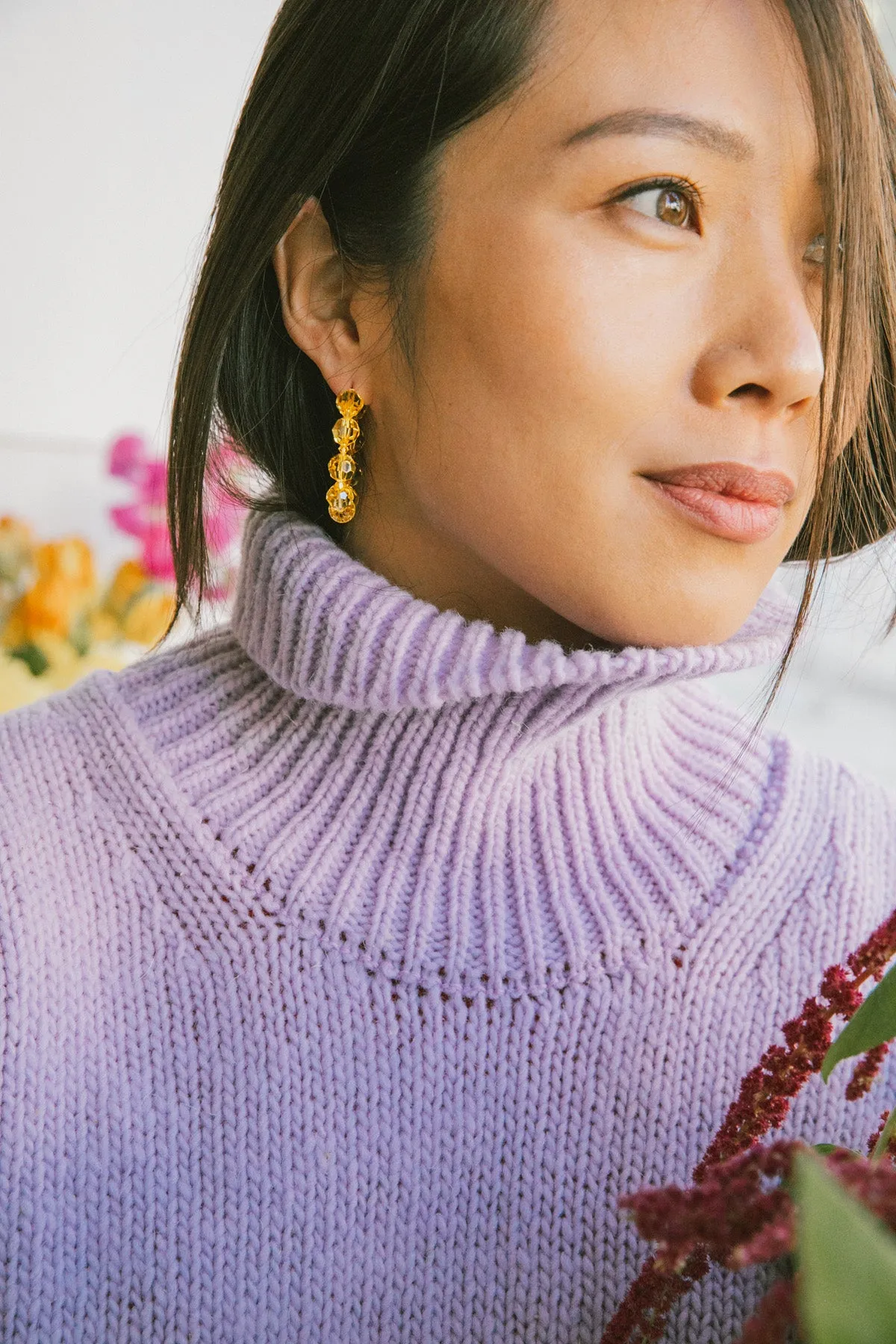 Jiu Jiu Earrings, Chrysanthemum