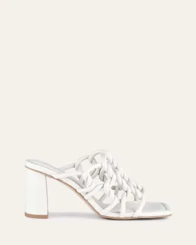 KASSI HIGH HEEL SANDALS OFF WHITE LEATHER