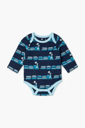Long Sleeve Jack   Jill Bodysuit_Blue Trains