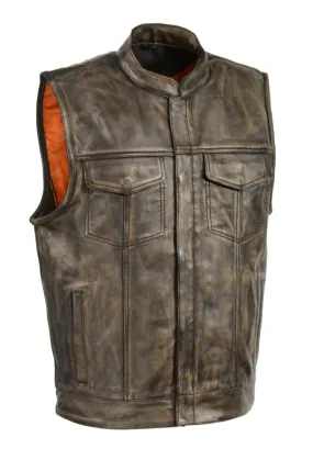 Men’s Open Neck Snap/Zip Front Club Vest