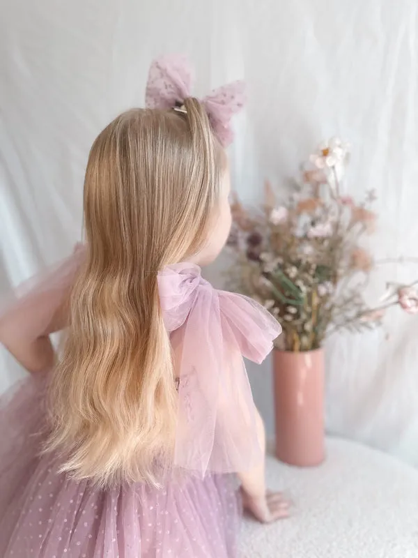 Poppy Lilac Swiss Dot Dress