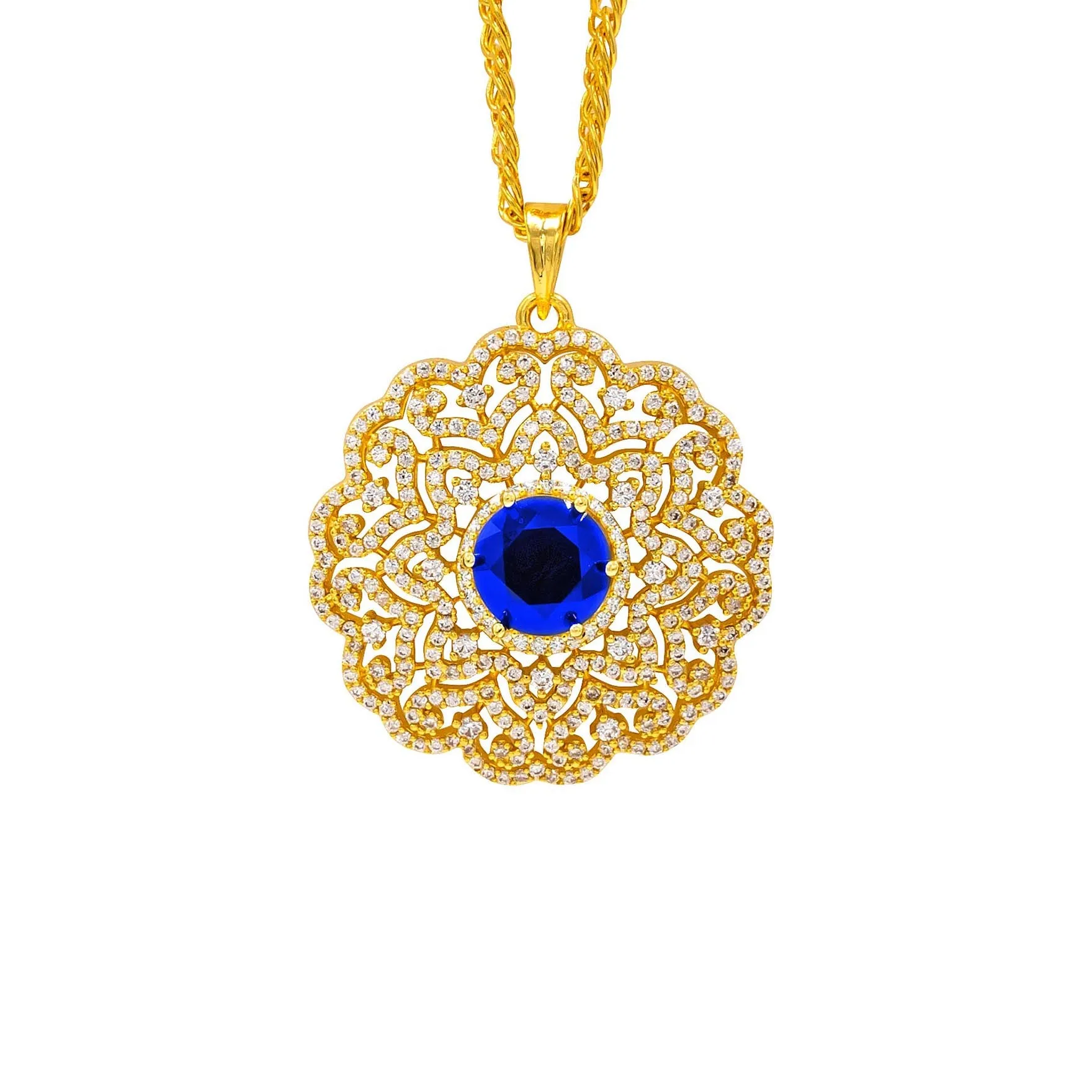 PREMIUM GOLD PENDANT AND PREMIUM STUD PMSLT2WBL-003, PMSST3WBL-052