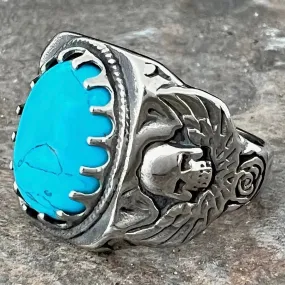 "Blue Stone" - Skull & Angel Wings - R105