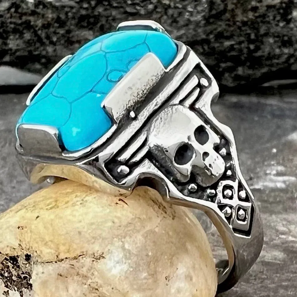 "Blue Stone" - Skull - R104