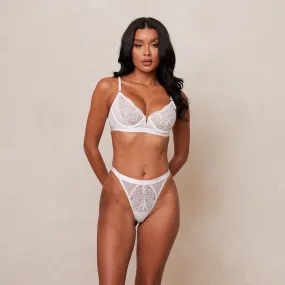 Royal Balcony Bra  - White