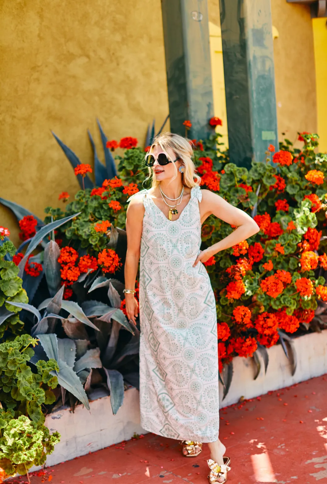 SAMPLE - Tie Tank Dress - MAXI - Embroidered