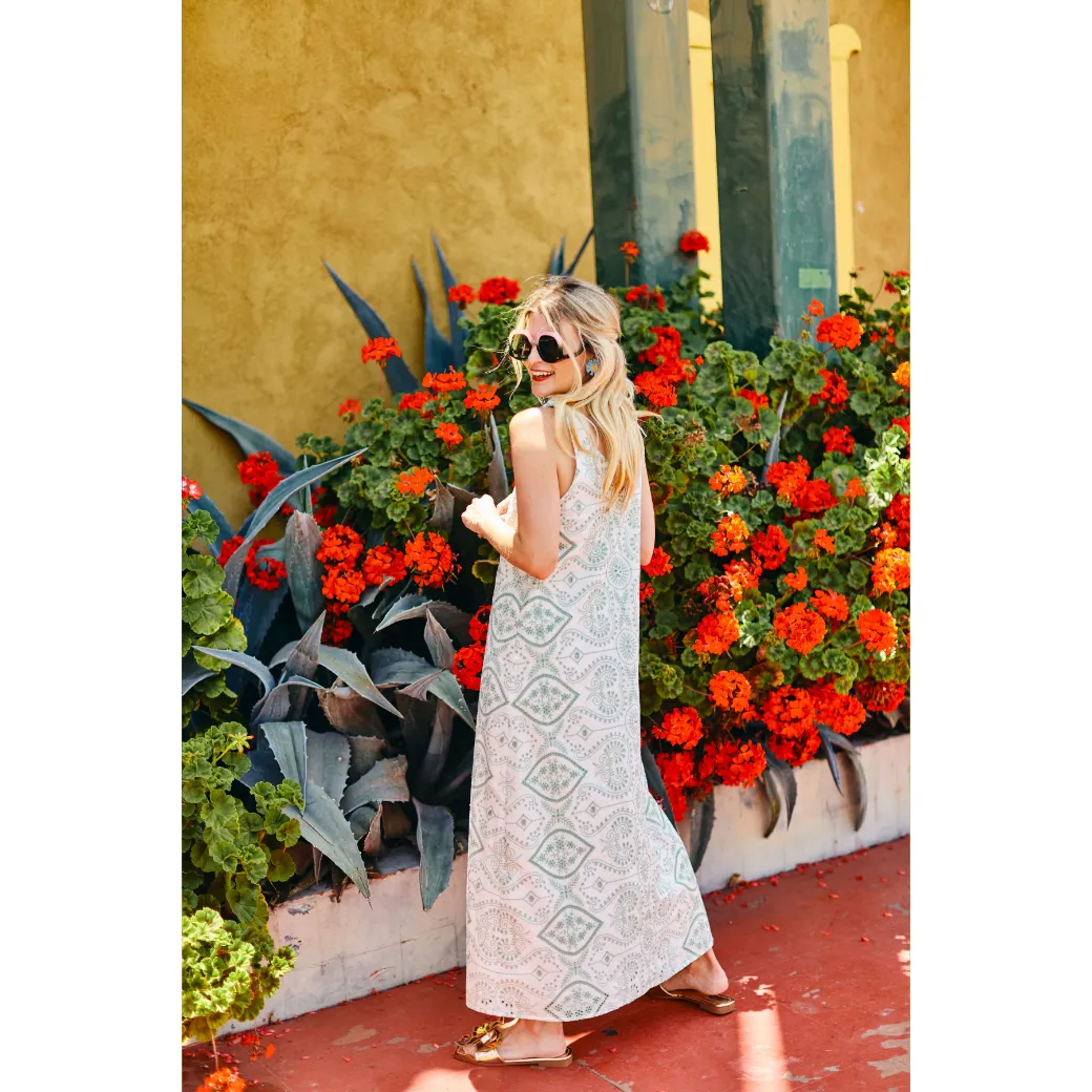 SAMPLE - Tie Tank Dress - MAXI - Embroidered