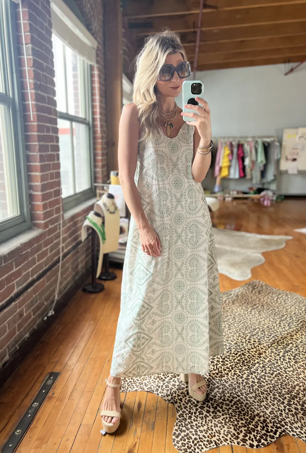 SAMPLE - Tie Tank Dress - MAXI - Embroidered