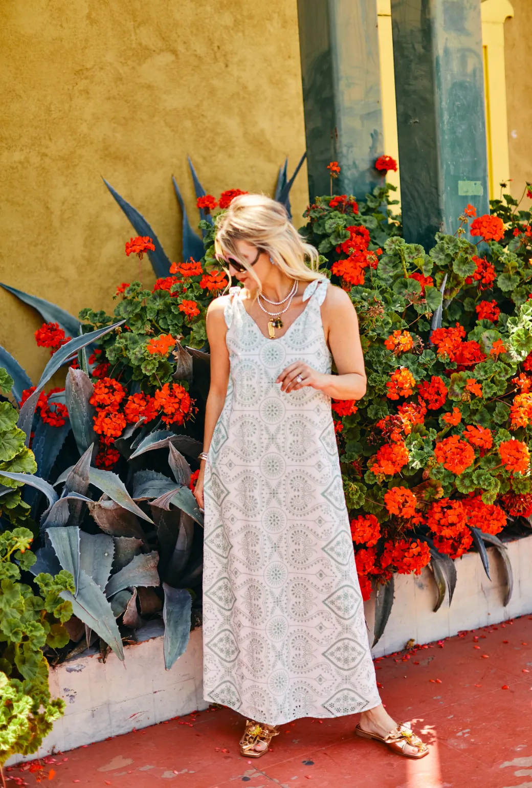 SAMPLE - Tie Tank Dress - MAXI - Embroidered
