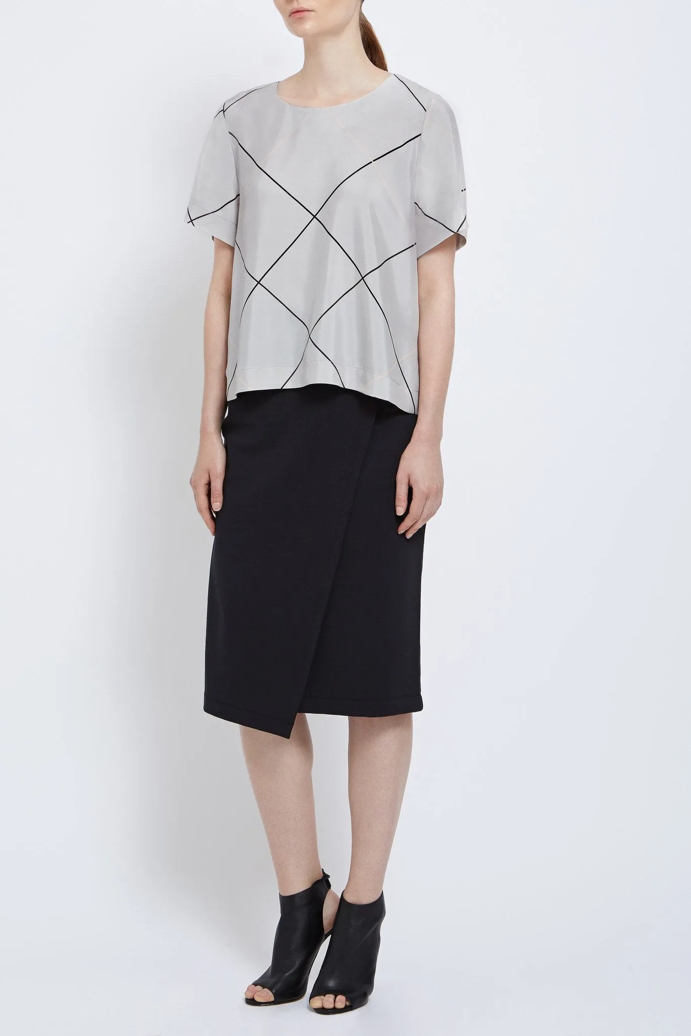 Sophie Top: Satin Printed Top
