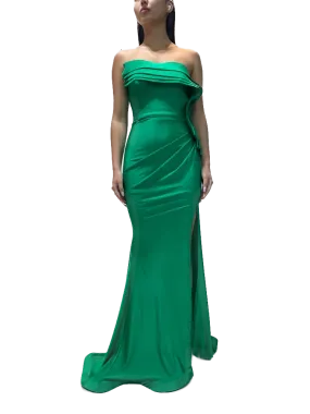 Strapless Gown with Detailed Neckline