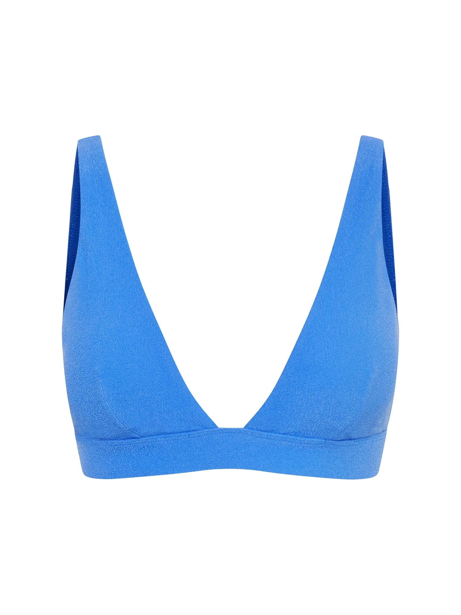 Swimwear Soft Stretch Plunge Bikini Top Ultramarine Blue