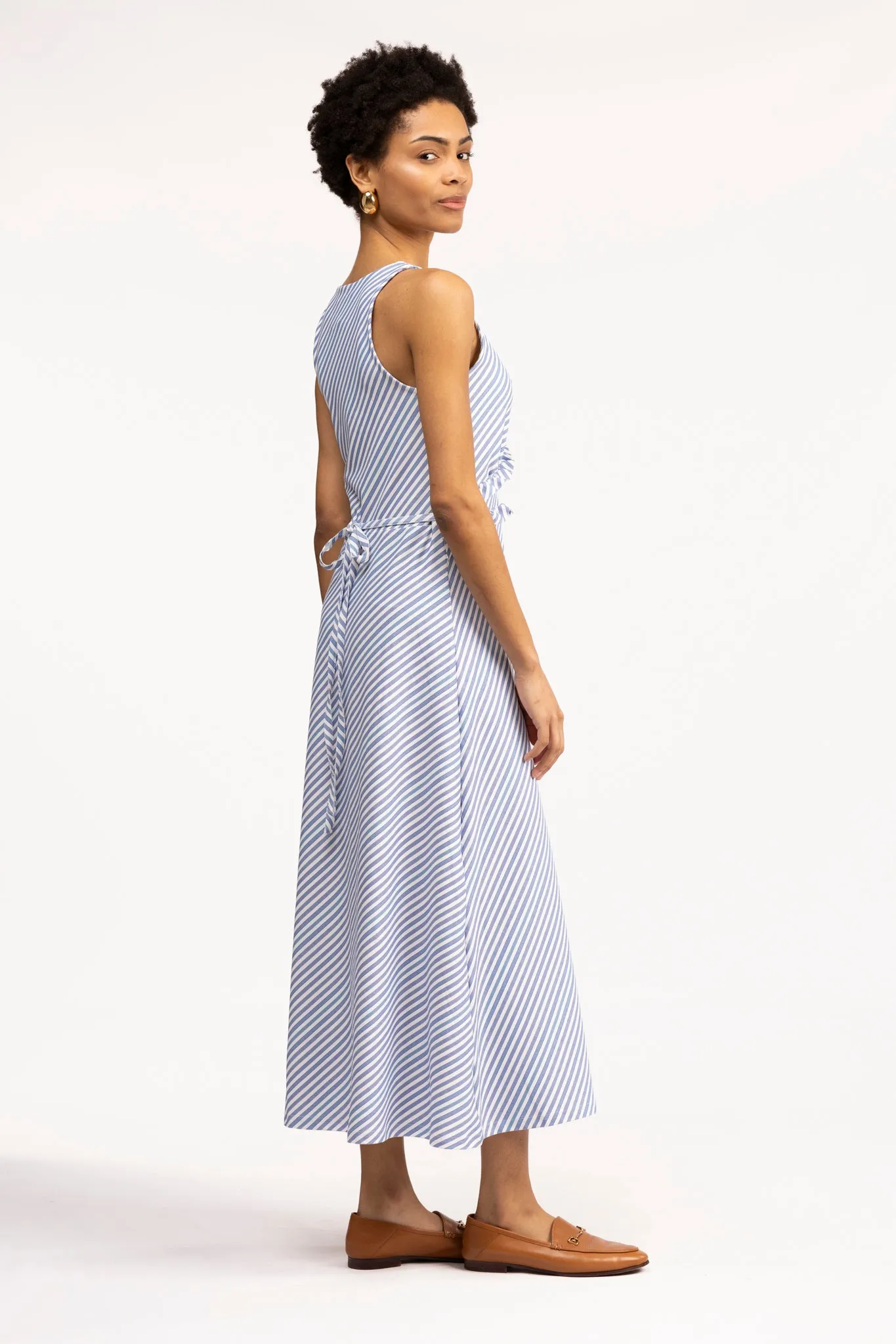 The Beryl Dress - Chambray Stripe