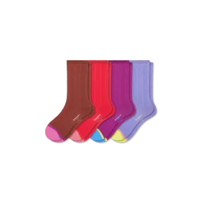 Youth Pointelle Calf Sock 4-Pack